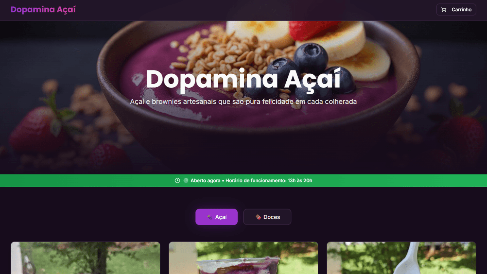 Sistema próprio para restaurante