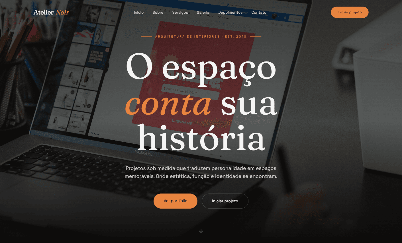 Site e software para escritório de arquitetura feito por Junior Vieira Dev